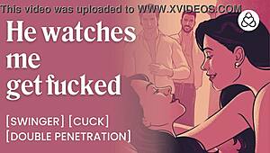 Overwhelmed By Excitement Fucked In Front Of Husband At Swingers Club