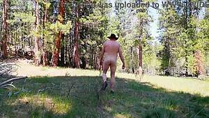 simscristian05 naked in forest shade with sheer outfit