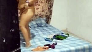 Padrastro fucks hijastra ass during video call and makes her swallow