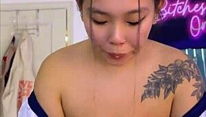 loyal maid gives sloppy blowjob rides huge cock for creampie