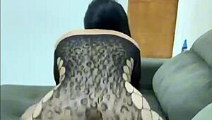 I fucked a leopard-print hotwife in her big ass