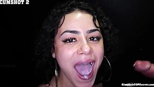 good girl swallows eight cumshots at gloryhole
