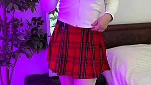 enjoying my pearl panties with stockings and heels