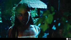 brunette latina stops time to suck coco bae tits