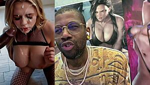 big breast slut gets face cum covered after tight anal and paizuri