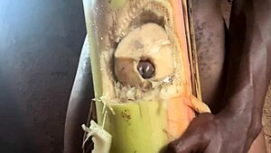best plantain tree fucking cumin amateur with monster cock