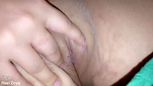 Real zoya very hot blonde girl playing with her pussy
