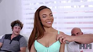 jmac and brick fuck jamie and adriana raw until their holes drip cum