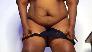 thick ebony babe mara exotic teases and masturbates for you