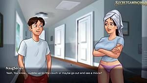 stepmom makes breakfast as stepson fucks her ass