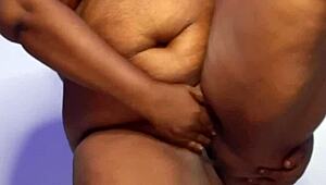 thick ebony babe mara exotic teases and masturbates for you