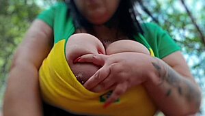 bbw brasileira se masturba no parque - mary jhuana