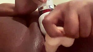 Chubby ebony begs daddy to breed her pussy