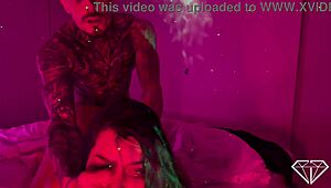 Rough sex with latina sara retali with big butt in pink bedroom