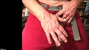 Old brazilian amateur strokes his monster cock wildly