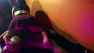 she rides big cock hard after the party with her friend