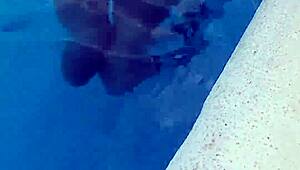 wife left alone at pool gets stranger sex