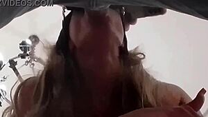 preview of blonde milf giving blowjob with huge cumshot at the end