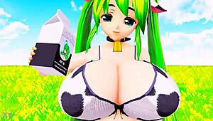 mulher-vaca cosplay expansao de barriga e seios by imbapovi