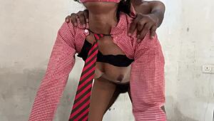 indian college girl gets doggystyle fucked in dorm room