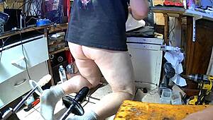 some ass play solo with tight cheeks spread