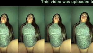 hot mama sucking cock then riding it and rubbing pussy