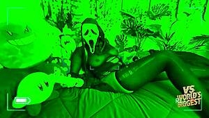 Big titty black girl breaks into wrong house and gets fucked by huge cock.