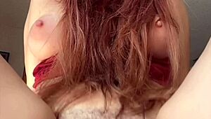 Italian big tits milf smokes and shows pussy close up