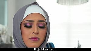 white guy teaching the hijab teen 18+ some american manners - hijablust