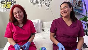 nurses explore equipment in hospital