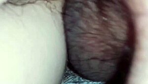 real cheating wife gets creampie in hairy pussy