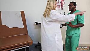joslyn jane takes big black cock in interracial scene