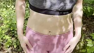 narrative neutral man gets oral then outdoor sex in woods