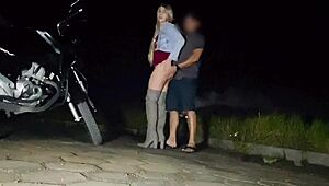 bareback street fuck with biker