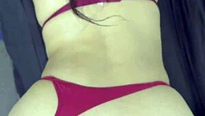 sexy mexicana masturbates in thong for cock