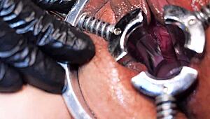 Deep inside vagina with toys and fisting